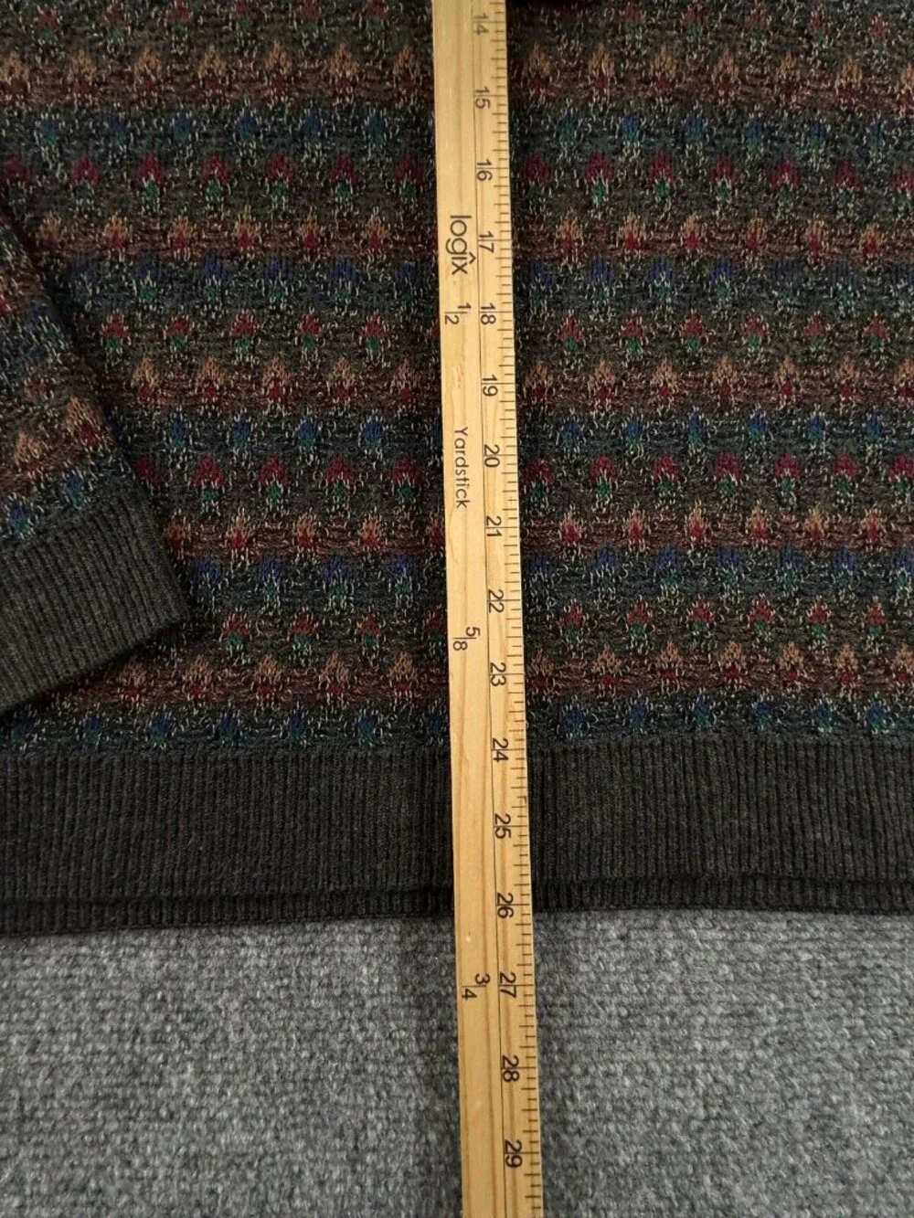 Tricots St Raphael XL Colorful Knit Geometric Art Pullover USA Coogi Style Adult